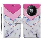 For ZTE Blade A73 5G Painted Pattern Horizontal Flip Leather Phone Case(Smoke Marble) - 1