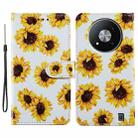 For ZTE Blade A73 5G Painted Pattern Horizontal Flip Leather Phone Case(Sunflower) - 1