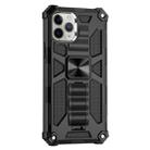 For iPhone 12 mini Armor Shockproof TPU + PC Magnetic Protective Case with Holder(Black) - 2