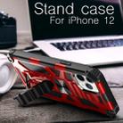 For iPhone 12 mini Armor Shockproof TPU + PC Magnetic Protective Case with Holder(Black) - 5