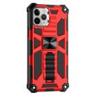 For iPhone 12 mini Armor Shockproof TPU + PC Magnetic Protective Case with Holder(Red) - 2