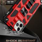 For iPhone 12 mini Armor Shockproof TPU + PC Magnetic Protective Case with Holder(Red) - 3