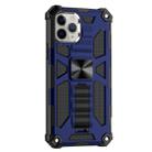 For iPhone 12 mini Armor Shockproof TPU + PC Magnetic Protective Case with Holder(Blue) - 2