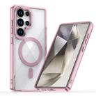For Samsung Galaxy S25 Ulltra 5G MagSafe Magnetic Clear Phone Case(Pink) - 1