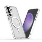 For Samsung Galaxy S23 FE 5G MagSafe Magnetic Clear Phone Case(White) - 1