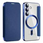 For Samsung Galaxy S24 5G MagSafe Magnetic RFID Anti-theft Leather Phone Case(Royal Blue) - 1