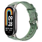 For Xiaomi Mi Band 8 Nylon Canvas Watch Band(Green) - 1