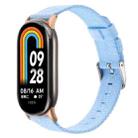 For Xiaomi Mi Band 8 Nylon Canvas Watch Band(Sky Blue) - 1