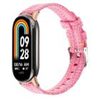 For Xiaomi Mi Band 8 Nylon Canvas Watch Band(Pink) - 1