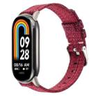 For Xiaomi Mi Band 8 Nylon Canvas Watch Band(Red) - 1