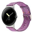 For Google Pixel Watch 2 / Pixel Watch Nylon Canvas Watch Band(Purple) - 1