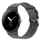 For Google Pixel Watch 2 / Pixel Watch Nylon Canvas Watch Band(Grey) - 1