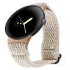 For Google Pixel Watch 2 / Pixel Watch 20mm Wave Braided Nylon Watch Band(Apricot) - 1