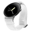 For Google Pixel Watch 2 / Pixel Watch 20mm Wave Braided Nylon Watch Band(White) - 1