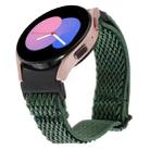 For Samsung Galaxy Watch6/6 Classic/5/5 Pro Wave Braided Nylon Watch Band(Army Green) - 1