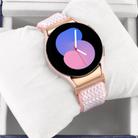 For Samsung Galaxy Watch6/6 Classic/5/5 Pro Wave Braided Nylon Watch Band(Pink) - 3