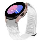 For Samsung Galaxy Watch6/6 Classic/5/5 Pro Wave Braided Nylon Watch Band(White) - 1