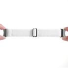 For Samsung Galaxy Watch6/6 Classic/5/5 Pro Wave Braided Nylon Watch Band(White) - 2