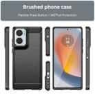 For Motorola Moto Edge 50 Fusion Brushed Texture Carbon Fiber TPU Phone Case(Black) - 2