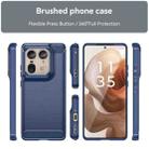 For Motorola Edge 50 Ultra Carbon Fiber Brushed Texture TPU Phone Case(Blue) - 2