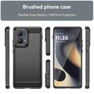 For Motorola Edge 2024 Brushed Texture Carbon Fiber TPU Phone Case(Black) - 2