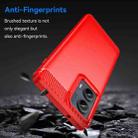 For Motorola Edge 2024 Brushed Texture Carbon Fiber TPU Phone Case(Red) - 3