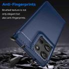 For Motorola Moto G75 5G Brushed Texture Carbon Fiber TPU Phone Case(Blue) - 3