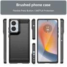 For Motorola Moto G85 Carbon Fiber Brushed Texture TPU Phone Case(Black) - 2
