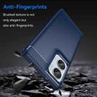 For Motorola Moto G85 Carbon Fiber Brushed Texture TPU Phone Case(Blue) - 3