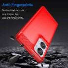 For Motorola Moto G85 Carbon Fiber Brushed Texture TPU Phone Case(Red) - 3