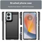 For Motorola S50 Neo Carbon Fiber Brushed Texture TPU Phone Case(Black) - 2