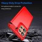 For Motorola Edge 50 Carbon Fiber Brushed Texture TPU Phone Case(Red) - 3