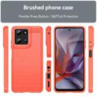For Motorola Moto G 5G 2025 Carbon Fiber Brushed Texture TPU Phone Case(Red) - 2