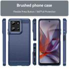 For Motorola Moto G Play 2025 Carbon Fiber Brushed Texture TPU Phone Case(Blue) - 2