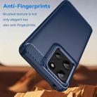 For Motorola Moto G Play 2025 Carbon Fiber Brushed Texture TPU Phone Case(Blue) - 3