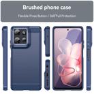 For Motorola Moto G Power 2025 Carbon Fiber Brushed Texture TPU Phone Case(Blue) - 2