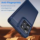For Motorola Moto G Power 2025 Carbon Fiber Brushed Texture TPU Phone Case(Blue) - 3