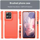 For Motorola Moto G Power 2025 Carbon Fiber Brushed Texture TPU Phone Case(Red) - 2