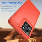 For Motorola Moto G Power 2025 Carbon Fiber Brushed Texture TPU Phone Case(Red) - 3