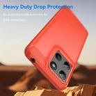 For Motorola Moto G15 Carbon Fiber Brushed Texture TPU Phone Case(Red) - 3