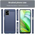 For Motorola Moto G Power 2023 Carbon Fiber Brushed Texture TPU Phone Case(Blue) - 2