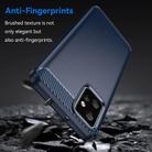 For Motorola Moto G Power 2023 Carbon Fiber Brushed Texture TPU Phone Case(Blue) - 3
