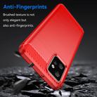 For Motorola Moto G Power 2023 Carbon Fiber Brushed Texture TPU Phone Case(Red) - 3