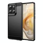 For Motorola Moto G Stylus 5G 2025 Carbon Fiber Brushed Texture TPU Phone Case(Black) - 1