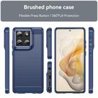 For Motorola Moto G Stylus 5G 2025 Carbon Fiber Brushed Texture TPU Phone Case(Blue) - 2
