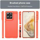 For Motorola Moto G Stylus 5G 2025 Carbon Fiber Brushed Texture TPU Phone Case(Red) - 2
