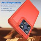 For Motorola Edge 60 Fusion Carbon Fiber Brushed Texture TPU Phone Case(Red) - 3