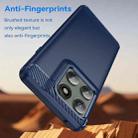 For Motorola Edge 5G 2025 Carbon Fiber Brushed Texture TPU Phone Case(Blue) - 3