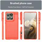 For Motorola Edge 5G 2025 Carbon Fiber Brushed Texture TPU Phone Case(Red) - 2