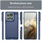 For Motorola Edge 60 Pro Carbon Fiber Brushed Texture TPU Phone Case(Blue) - 2